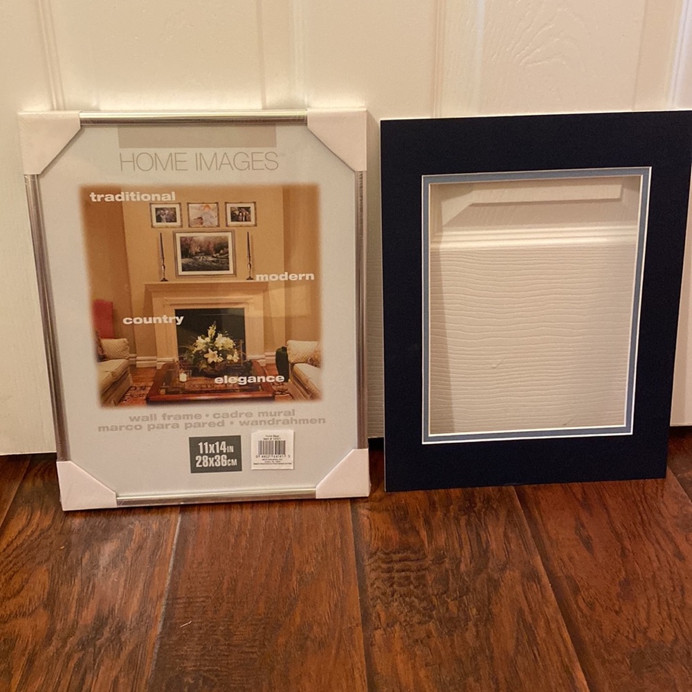 Silver Frame with Blue Mat